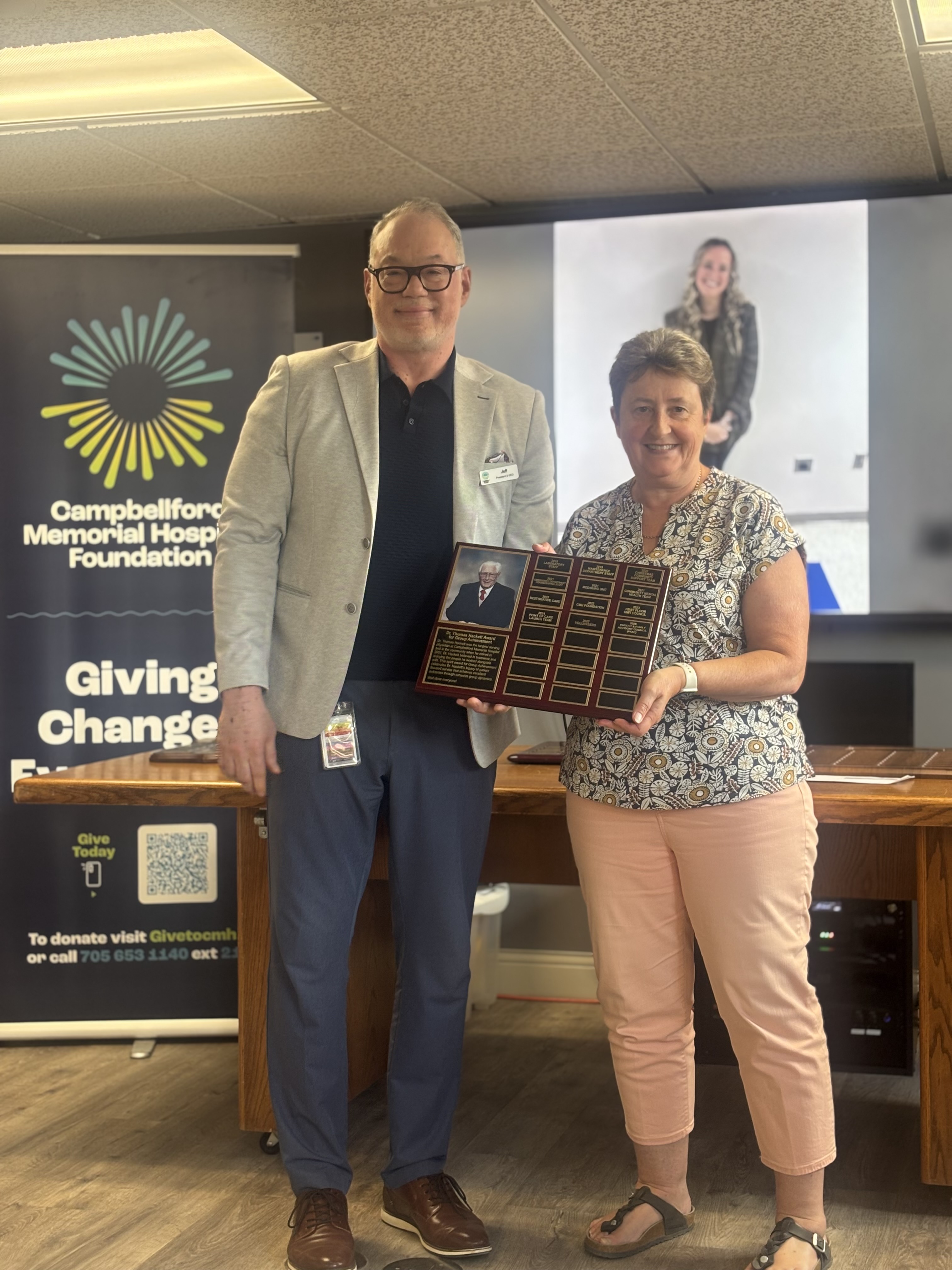 Patient and Family Advisory Council receiving award